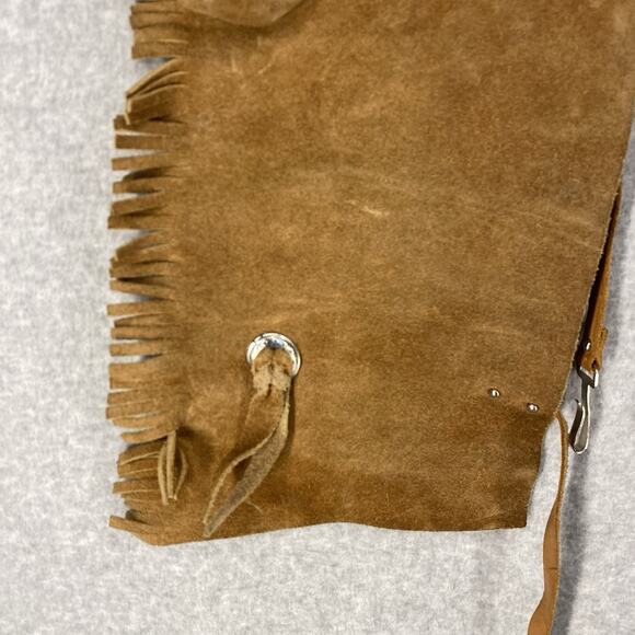 Vintage Sears Kids Suede Leather Fringe Cowboy Chaps Blue Size S (2-4) - Picture 3 of 7